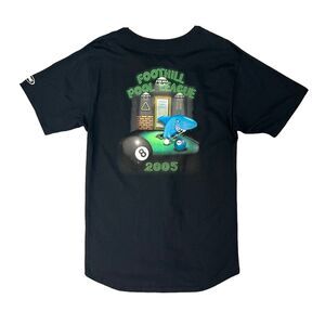 Vintage Foothill Pool League 2005 Shirt Mens L Black Button Up Billiards BIKE